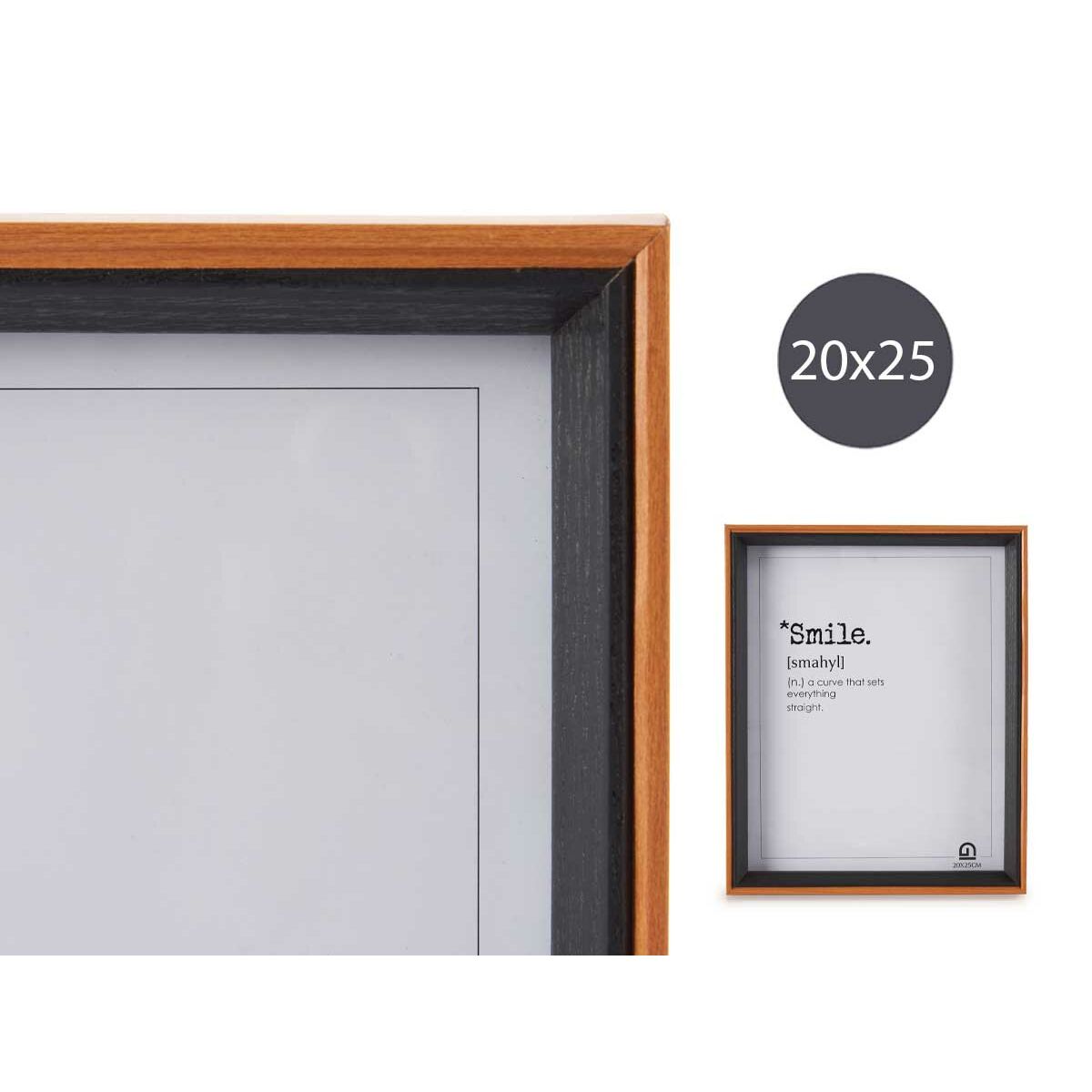 Fotoramme Gift Decor Brun Sort Krystal Træ MDF